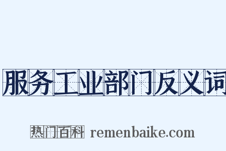服务工业部门反义词是什么意思的图片